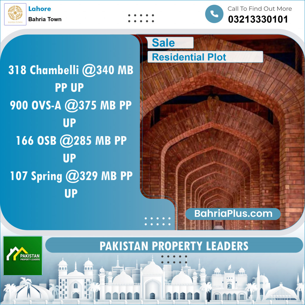 Residential Plot for Sale in Bahria Town, Lahore - (BP-130027)
