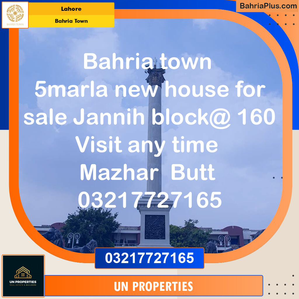Residential Plot for Sale in Bahria Town, Lahore - (BP-130031)