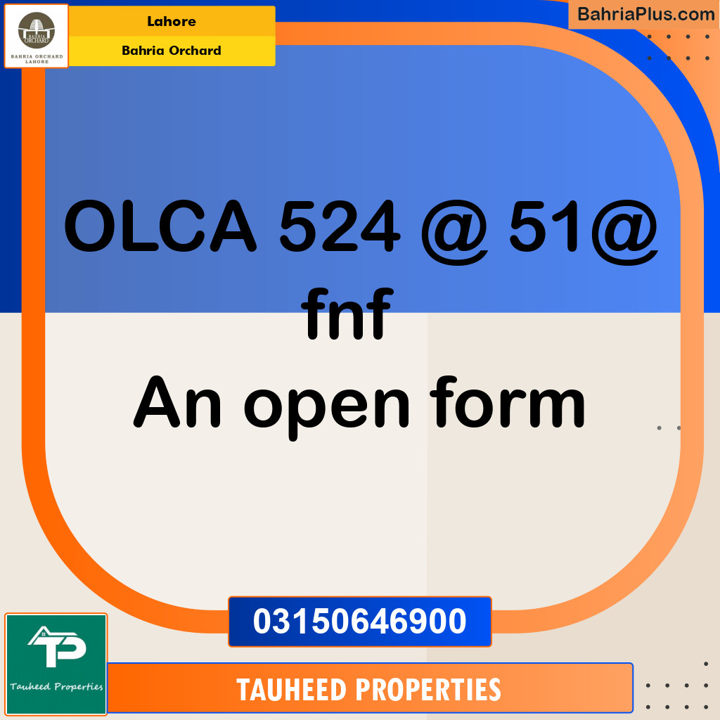 Residential Plot for Sale in Bahria Orchard, Lahore - (BP-130091)