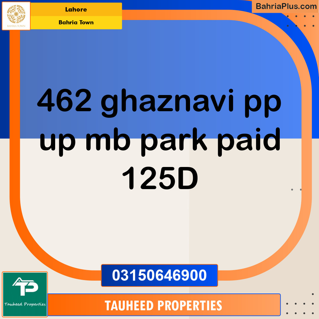 Residential Plot for Sale in Bahria Town, Lahore - (BP-130092)