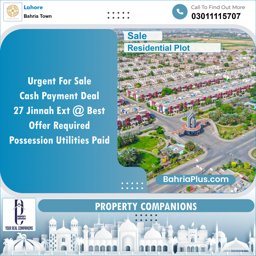 Residential Plot for Sale in Bahria Town, Lahore - (BP-130111)