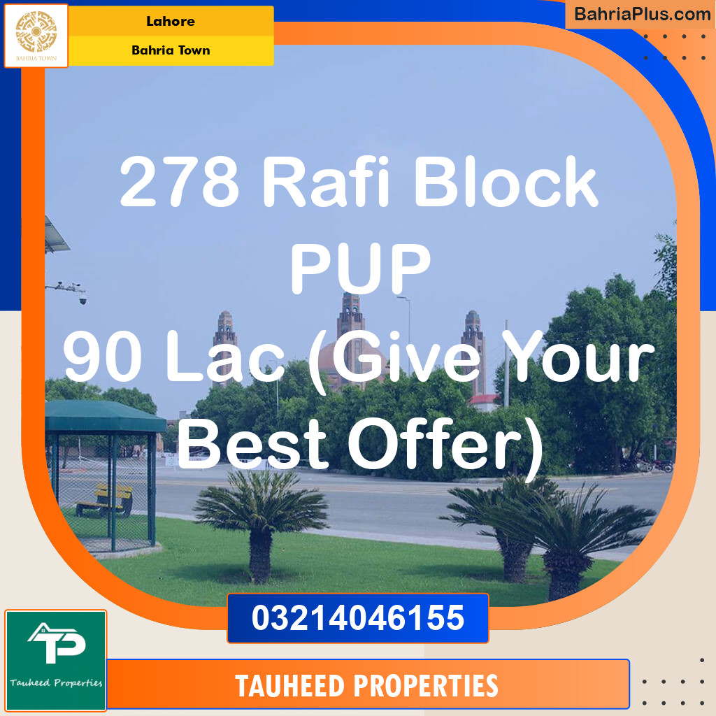 Residential Plot for Sale in Bahria Town, Lahore - (BP-130123)