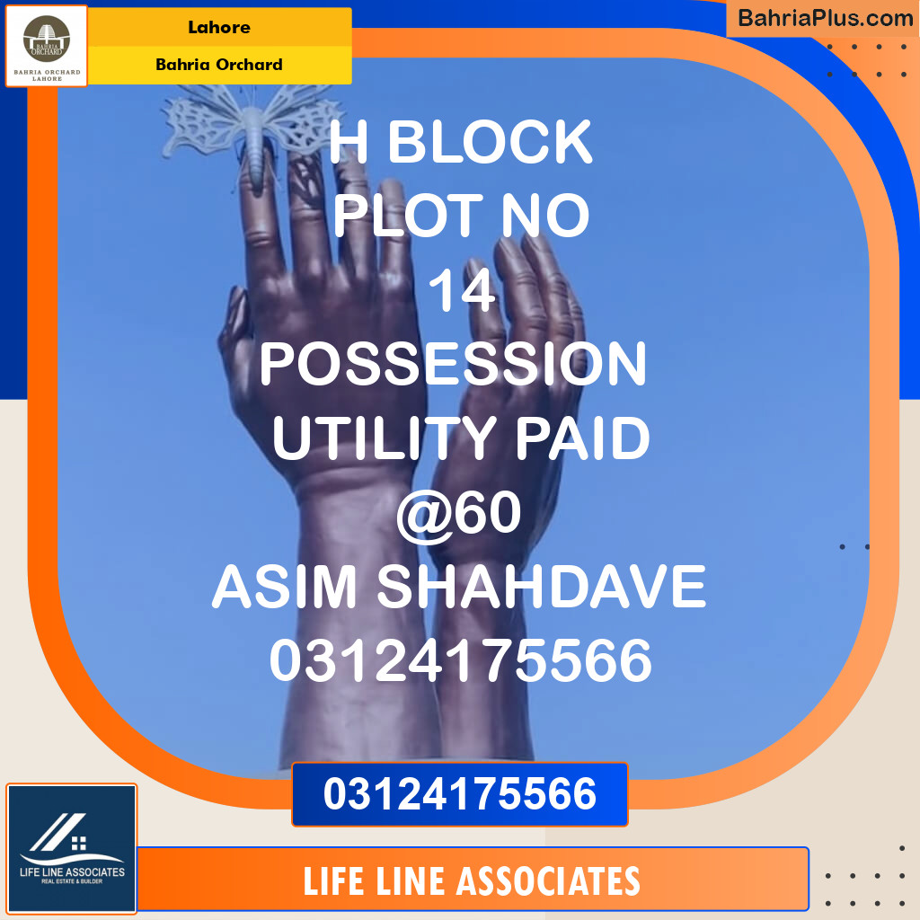 Residential Plot for Sale in Bahria Orchard, Lahore - (BP-130136)