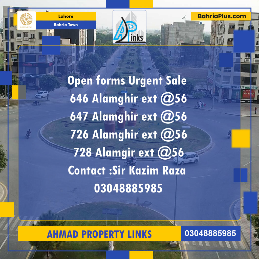 Residential Plot for Sale in Bahria Town, Lahore - (BP-130148)