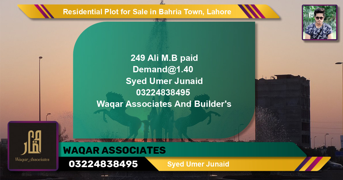 Residential Plot for Sale in Bahria Town, Lahore - (BP-130160)