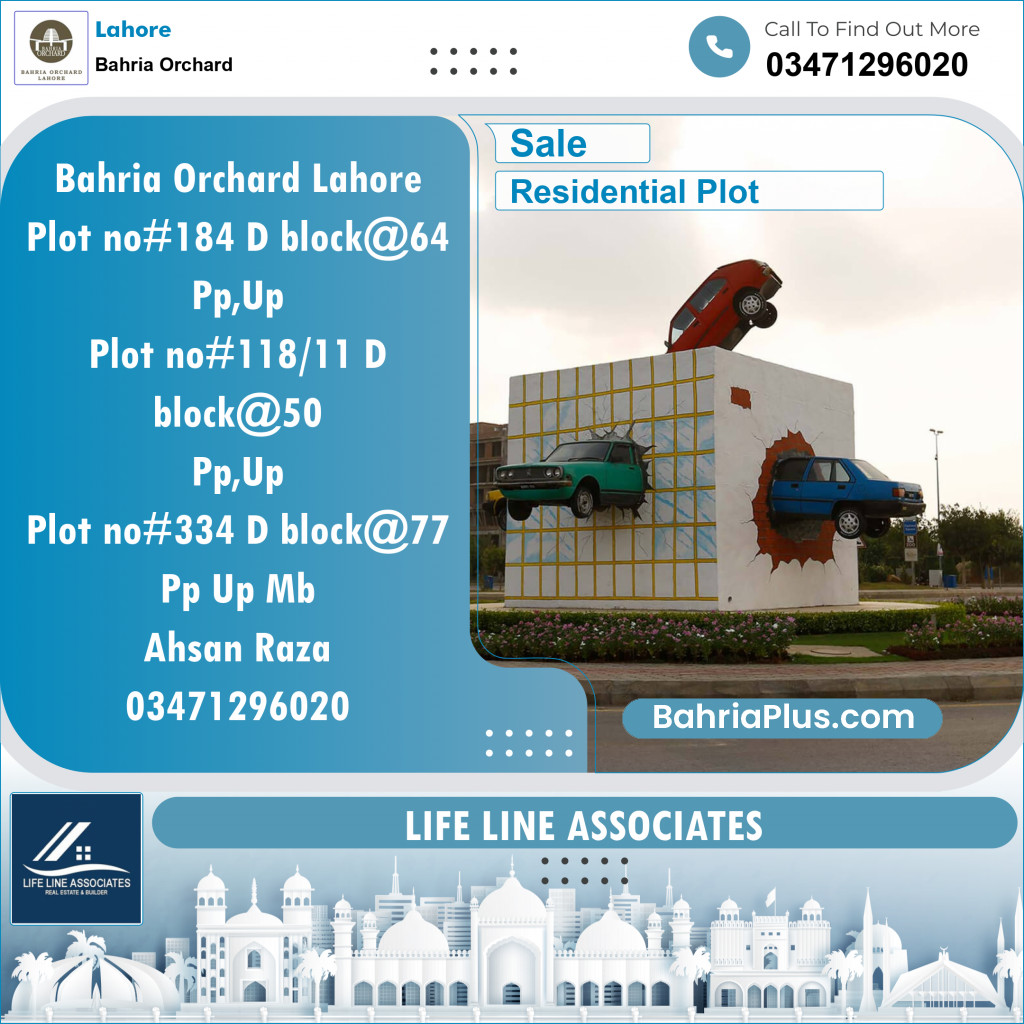 Residential Plot for Sale in Bahria Orchard, Lahore - (BP-130181)
