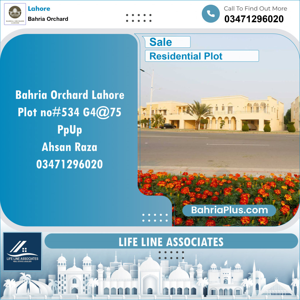 Residential Plot for Sale in Bahria Orchard, Lahore - (BP-130182)