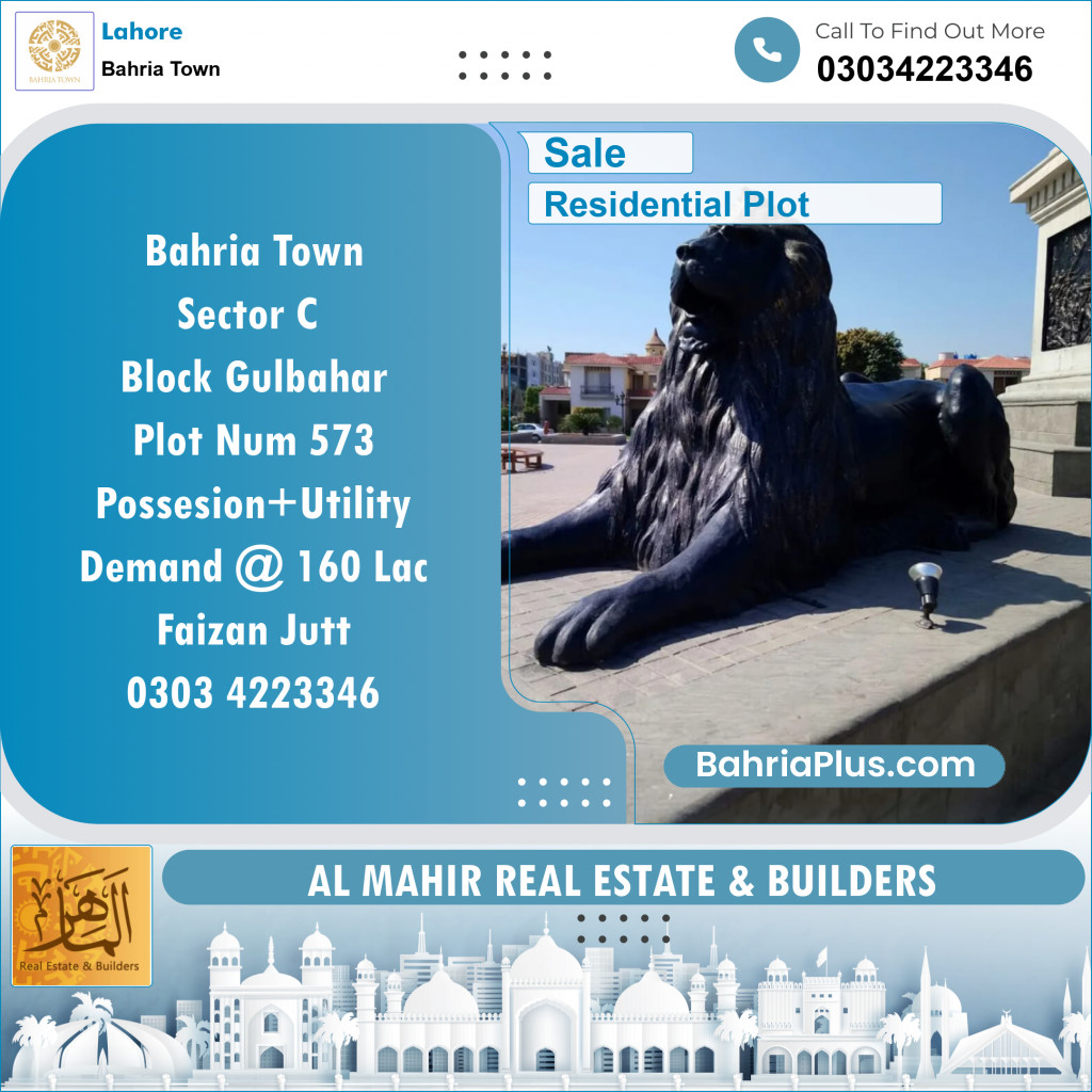 Residential Plot for Sale in Sector C - Gulbahar Block -  Bahria Town, Lahore - (BP-130184)