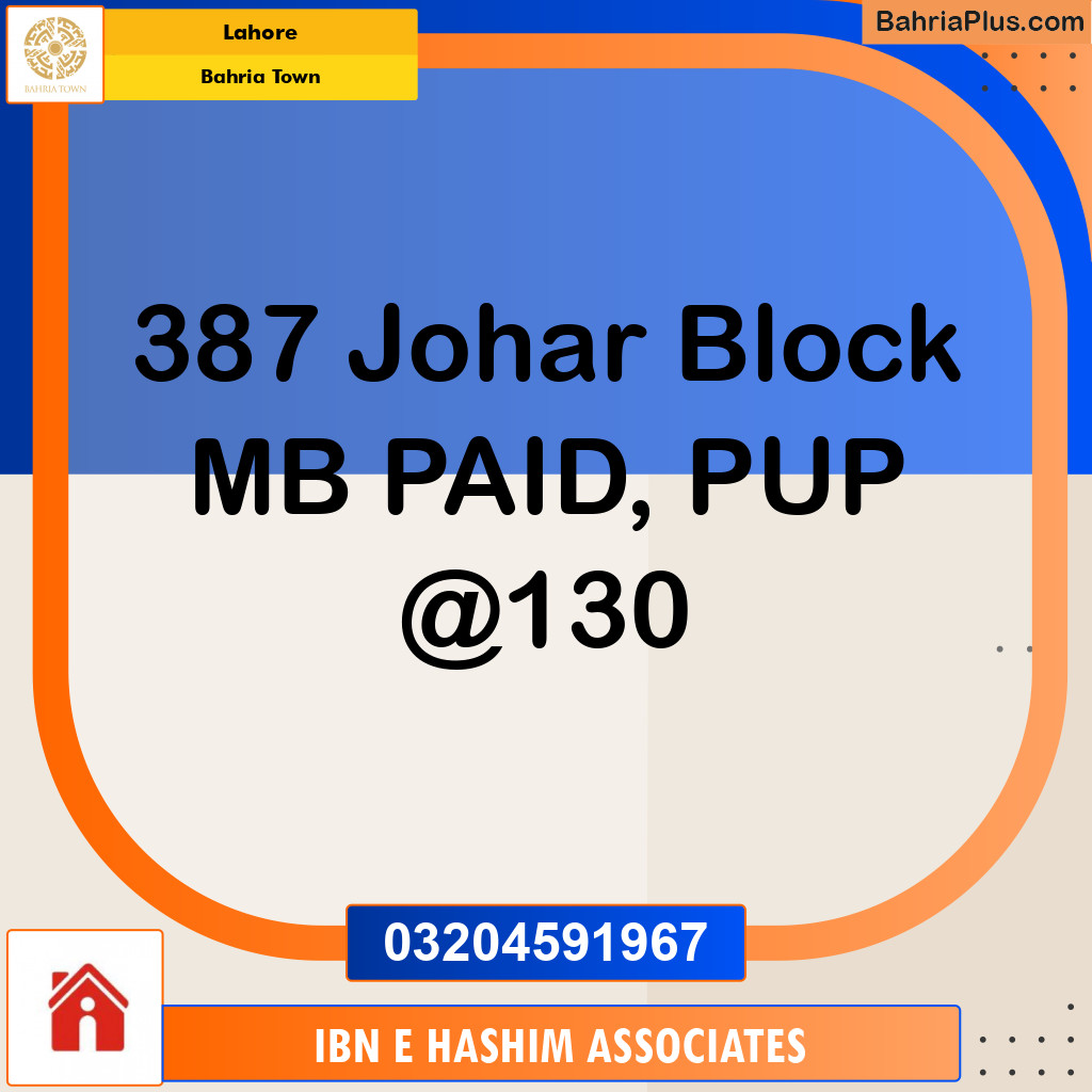 Residential Plot for Sale in Bahria Town, Lahore - (BP-130186)