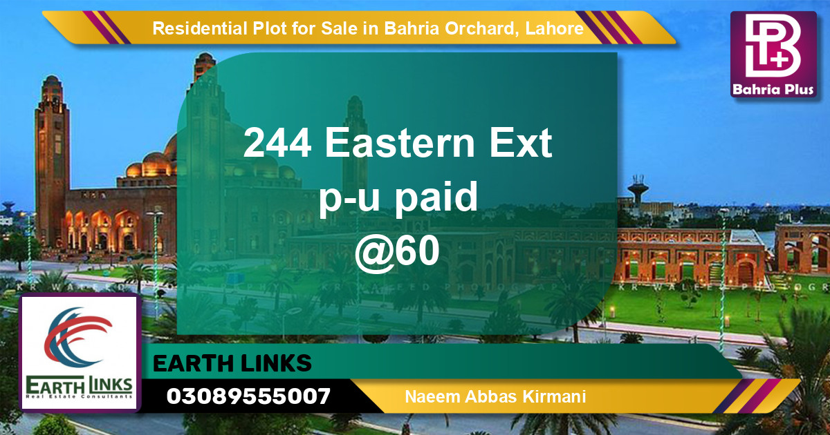 Residential Plot for Sale in Bahria Orchard, Lahore - (BP-130238)