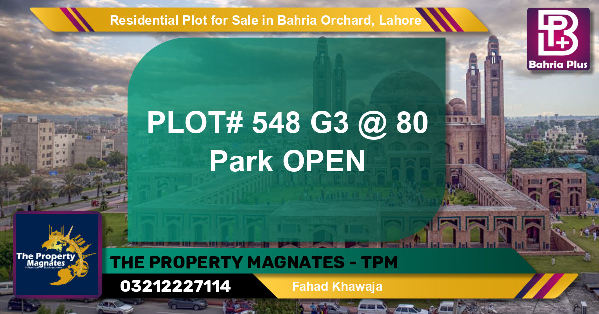 Residential Plot for Sale in Bahria Orchard, Lahore - (BP-130329)
