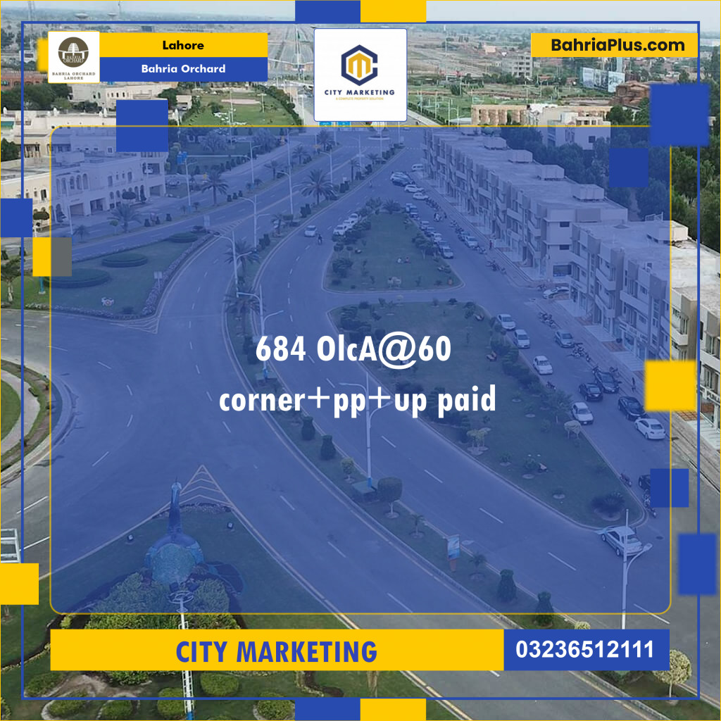 Residential Plot for Sale in Bahria Orchard, Lahore - (BP-130334)