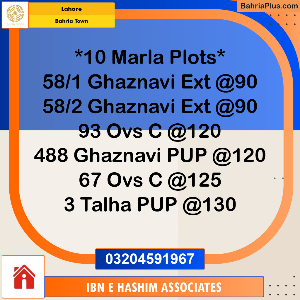 Residential Plot for Sale in Bahria Town, Lahore - (BP-130371)
