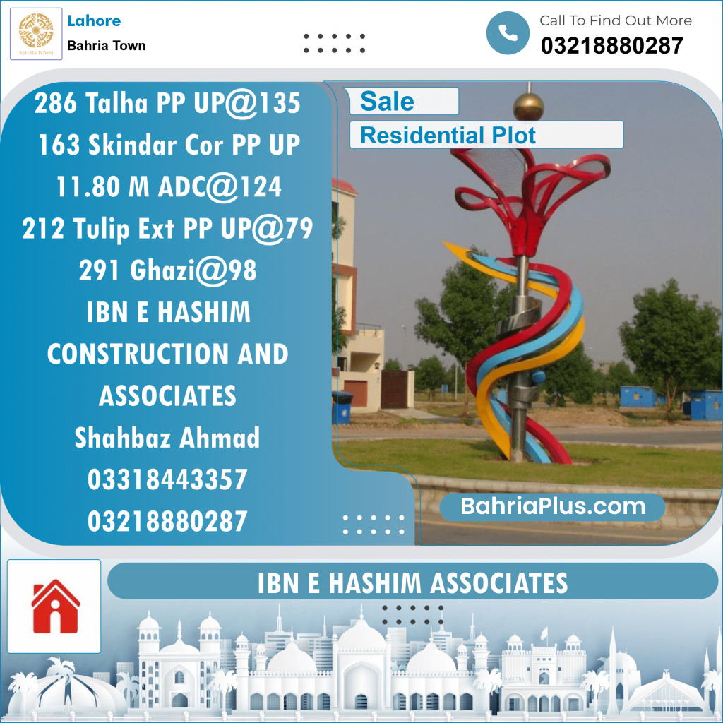 Residential Plot for Sale in Bahria Town, Lahore - (BP-130390)