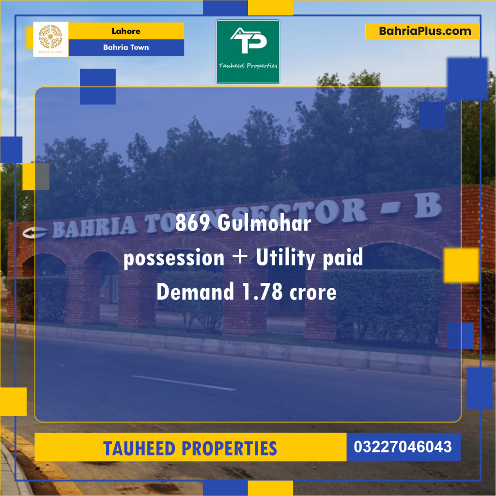 Residential Plot for Sale in Bahria Town, Lahore - (BP-130443)