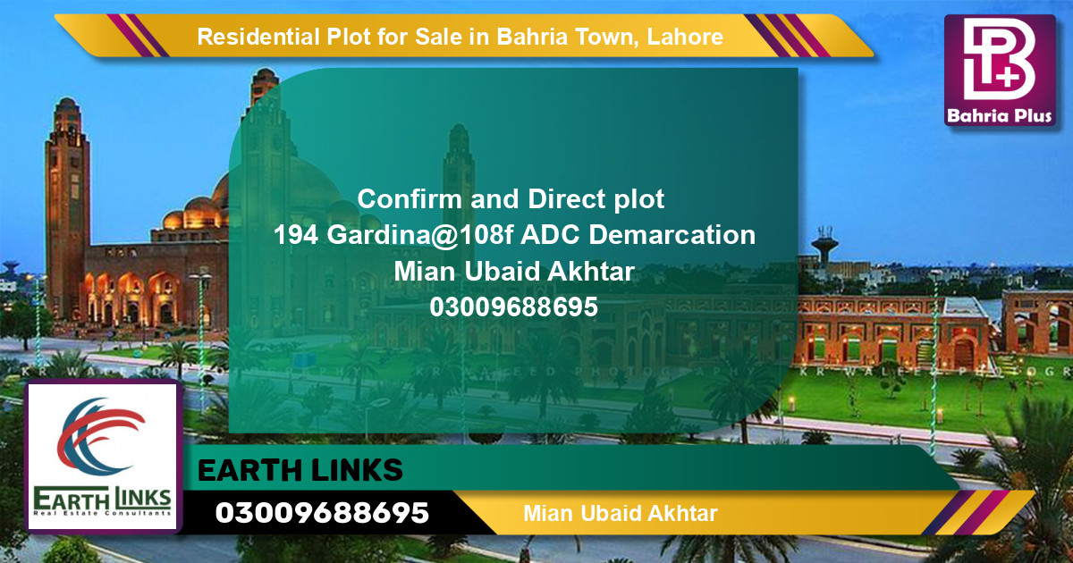 Residential Plot for Sale in Bahria Town, Lahore - (BP-130500)