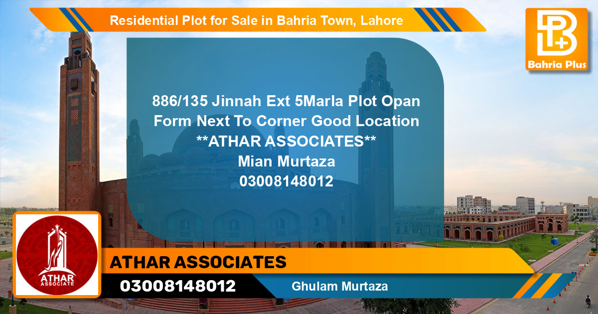 Residential Plot for Sale in Bahria Town, Lahore - (BP-130514)