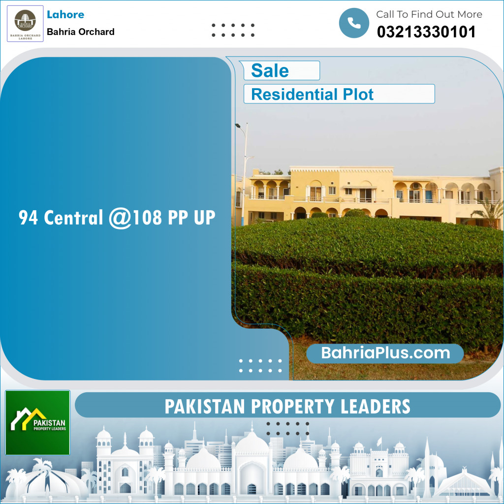 Residential Plot for Sale in Bahria Orchard, Lahore - (BP-130530)