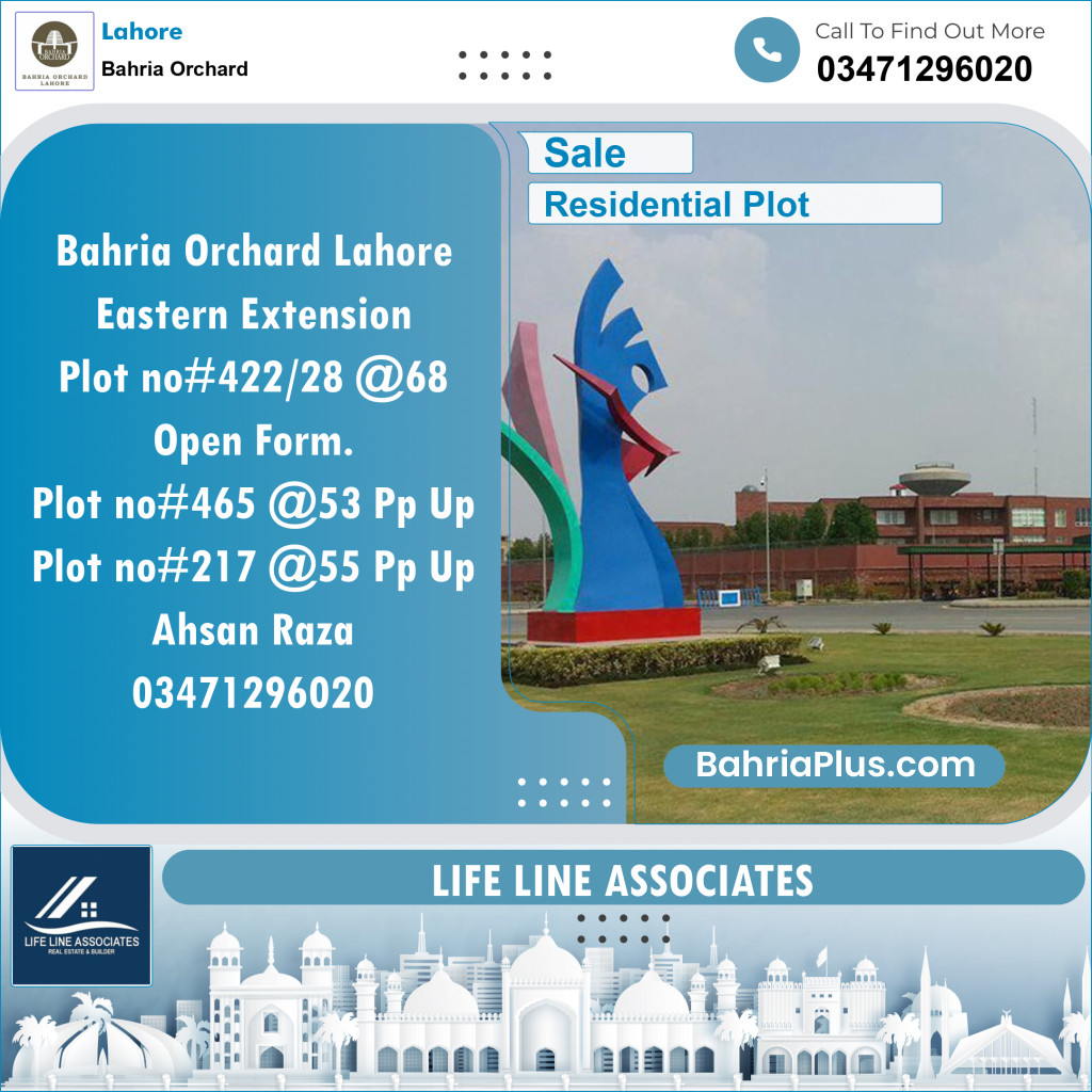 Residential Plot for Sale in Bahria Orchard, Lahore - (BP-130540)