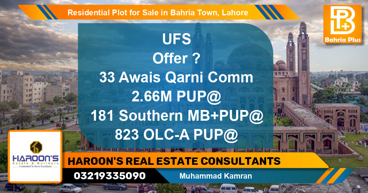Residential Plot for Sale in Bahria Town, Lahore - (BP-130581)