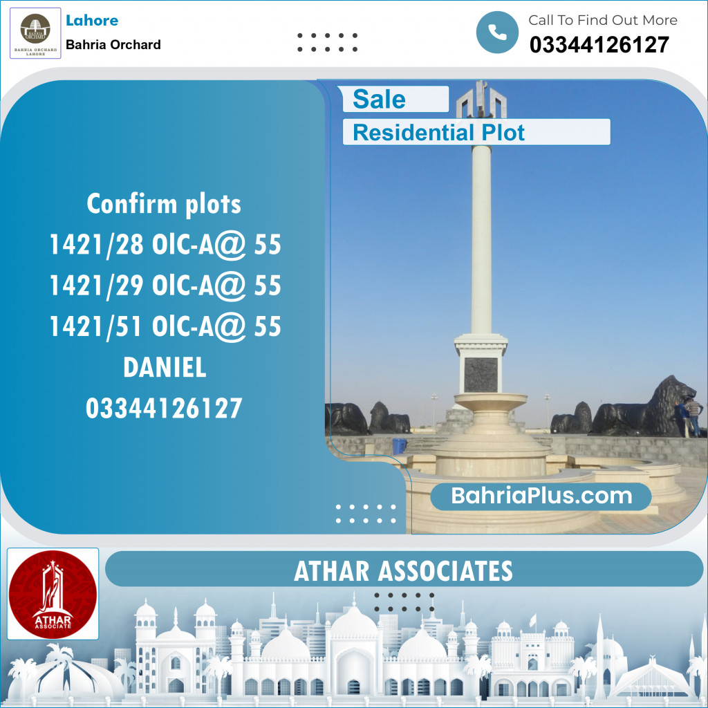 Residential Plot for Sale in Bahria Orchard, Lahore - (BP-130670)
