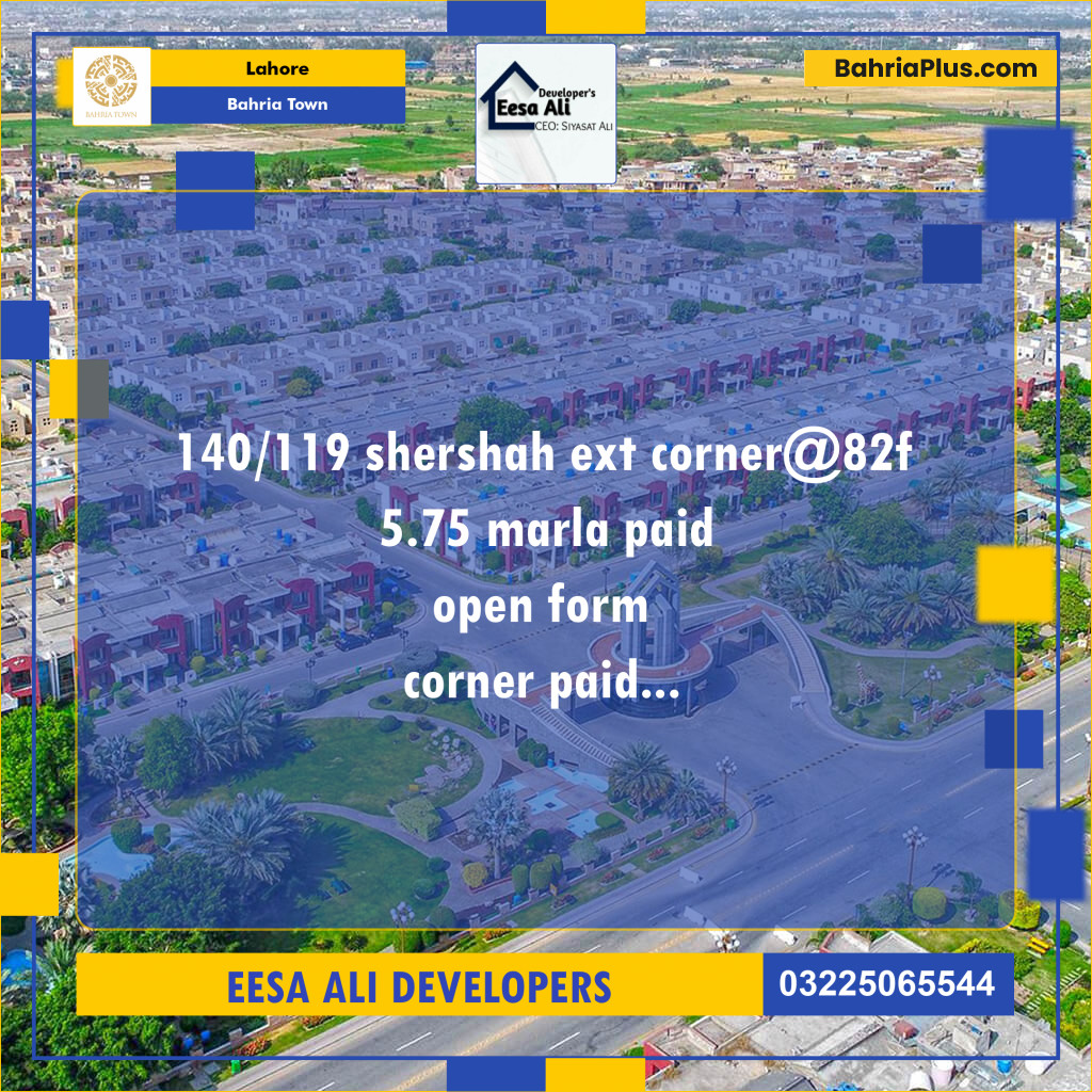 Residential Plot for Sale in Bahria Town, Lahore - (BP-130841)