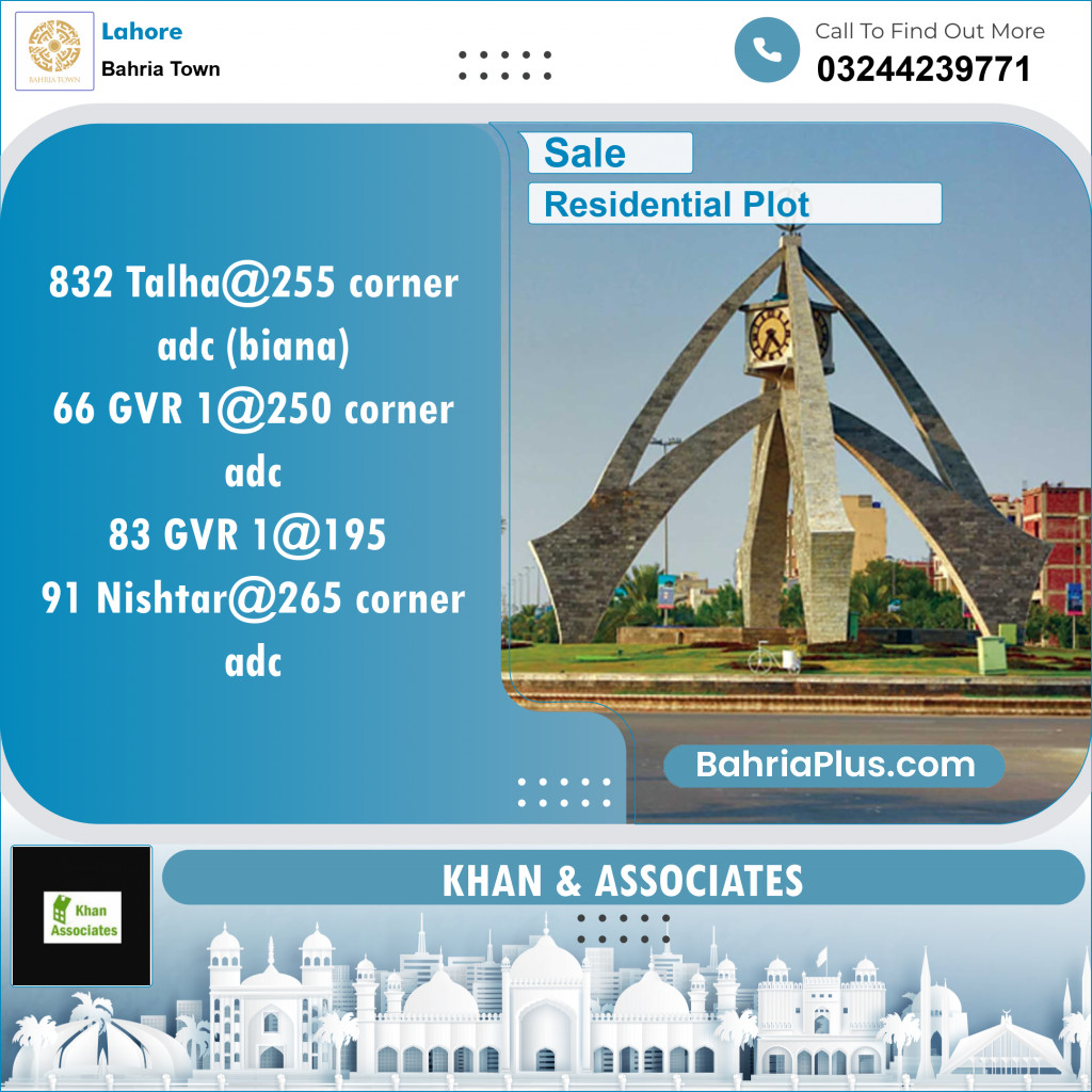 Residential Plot for Sale in Bahria Town, Lahore - (BP-130888)