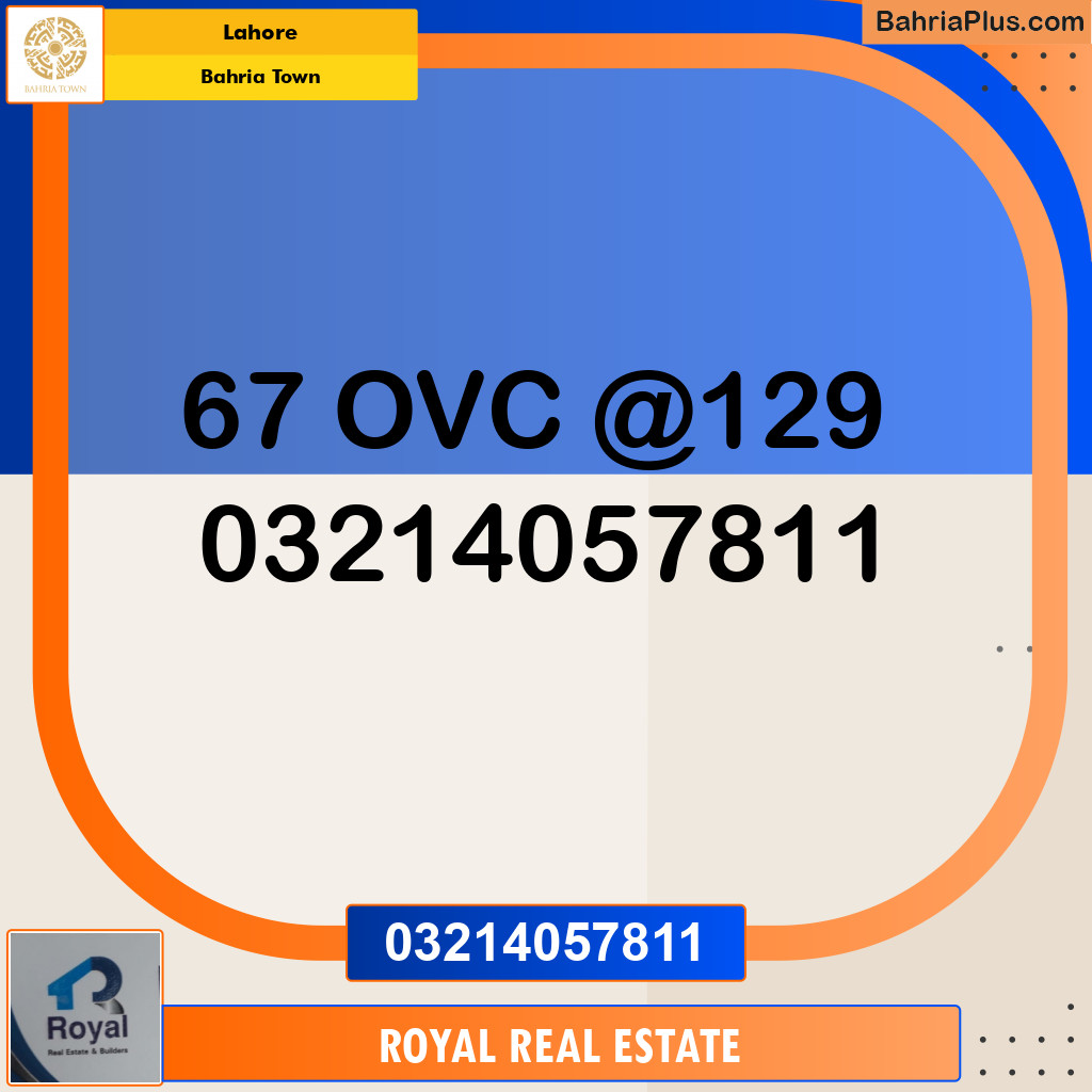 Residential Plot for Sale in Bahria Town, Lahore - (BP-130950)