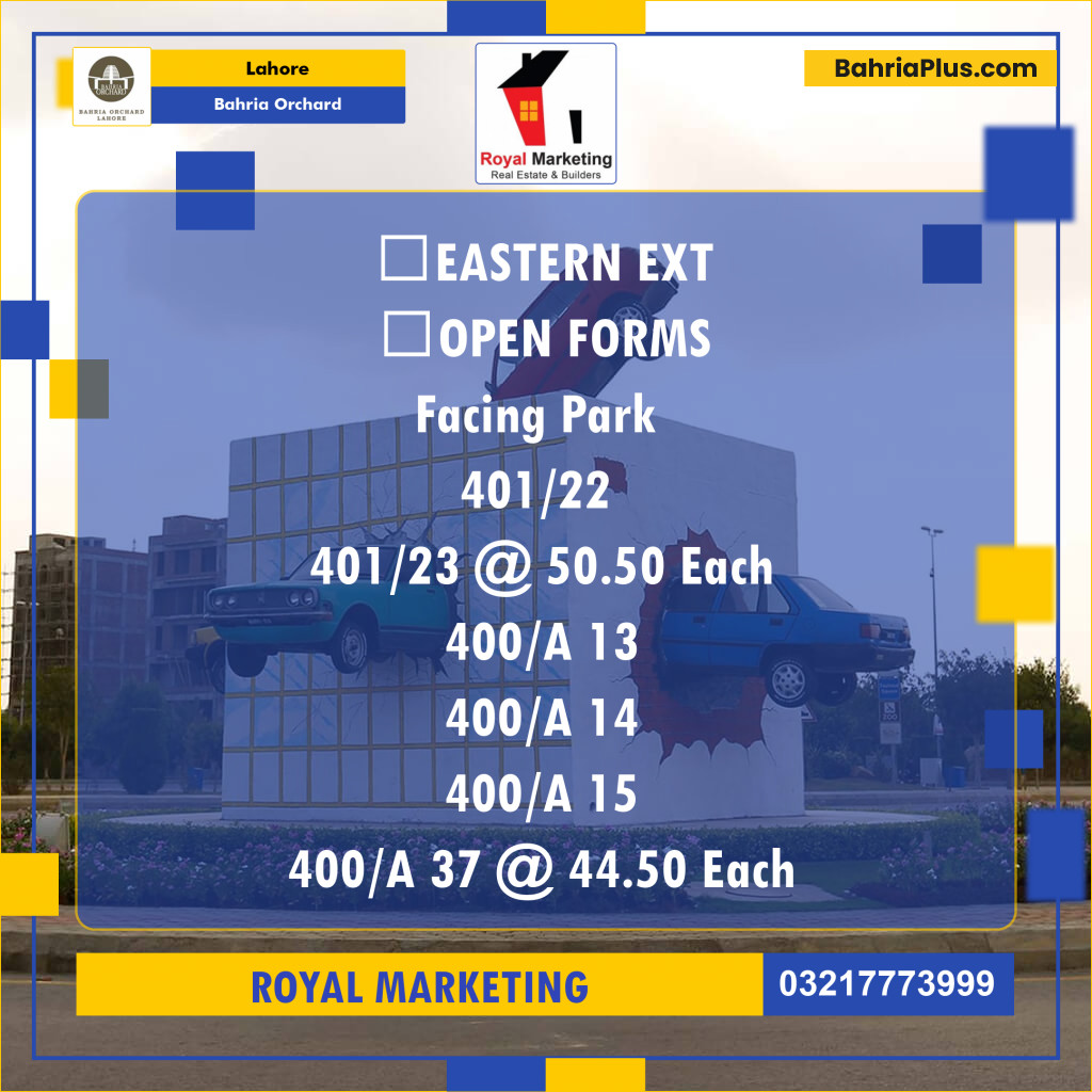 Residential Plot for Sale in Bahria Orchard, Lahore - (BP-130960)