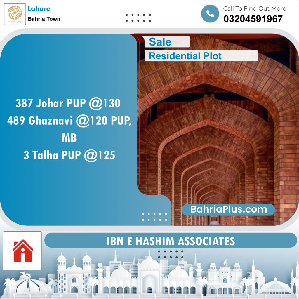 Residential Plot for Sale in Bahria Town, Lahore - (BP-130997)