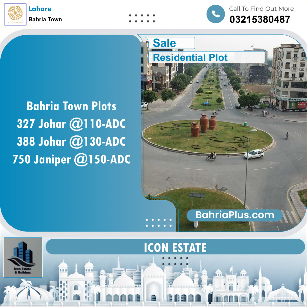 Residential Plot for Sale in Sector E - Johar Block -  Bahria Town, Lahore - (BP-131084)