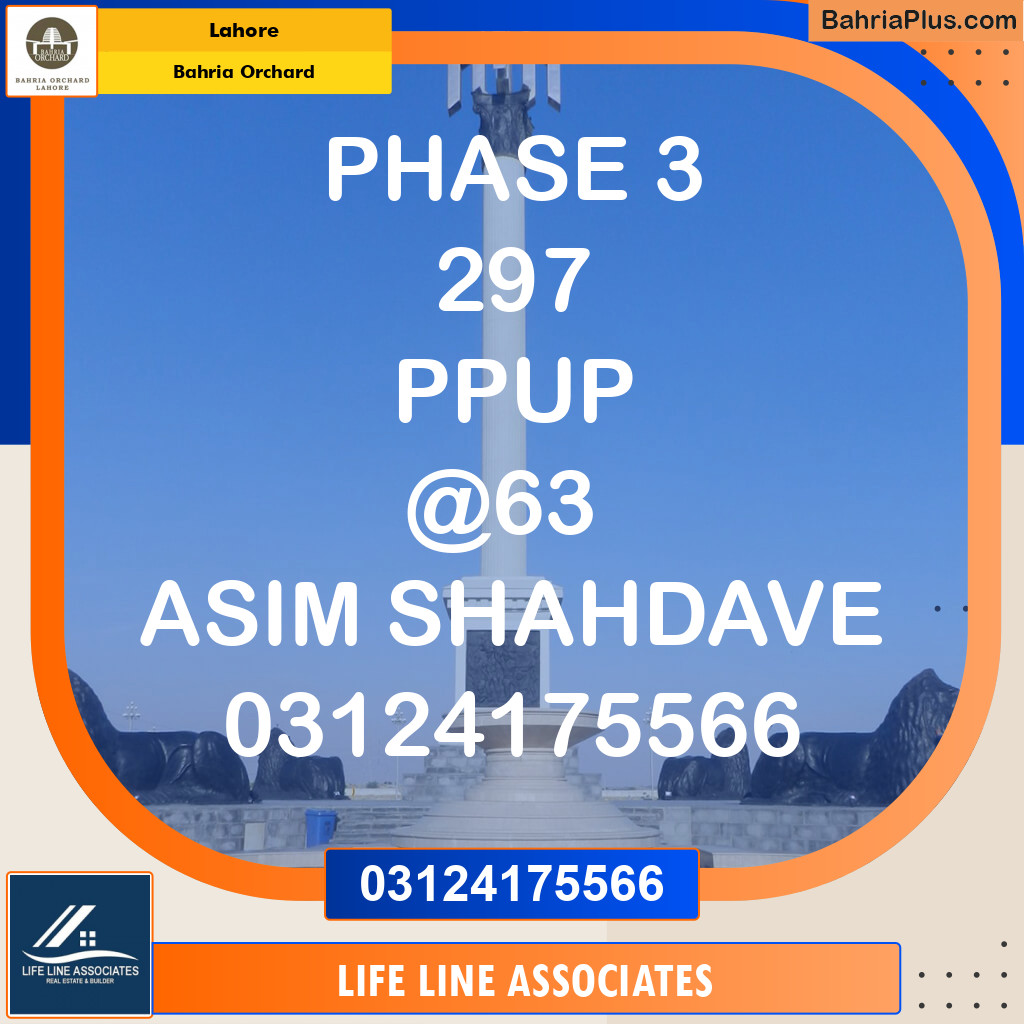 Residential Plot for Sale in Phase 3 -  Bahria Orchard, Lahore - (BP-131093)