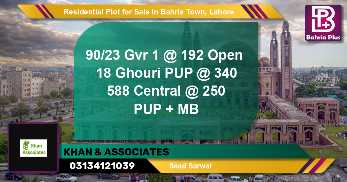 Residential Plot for Sale in Golf Phase 1 -  Bahria Town, Lahore - (BP-131101)