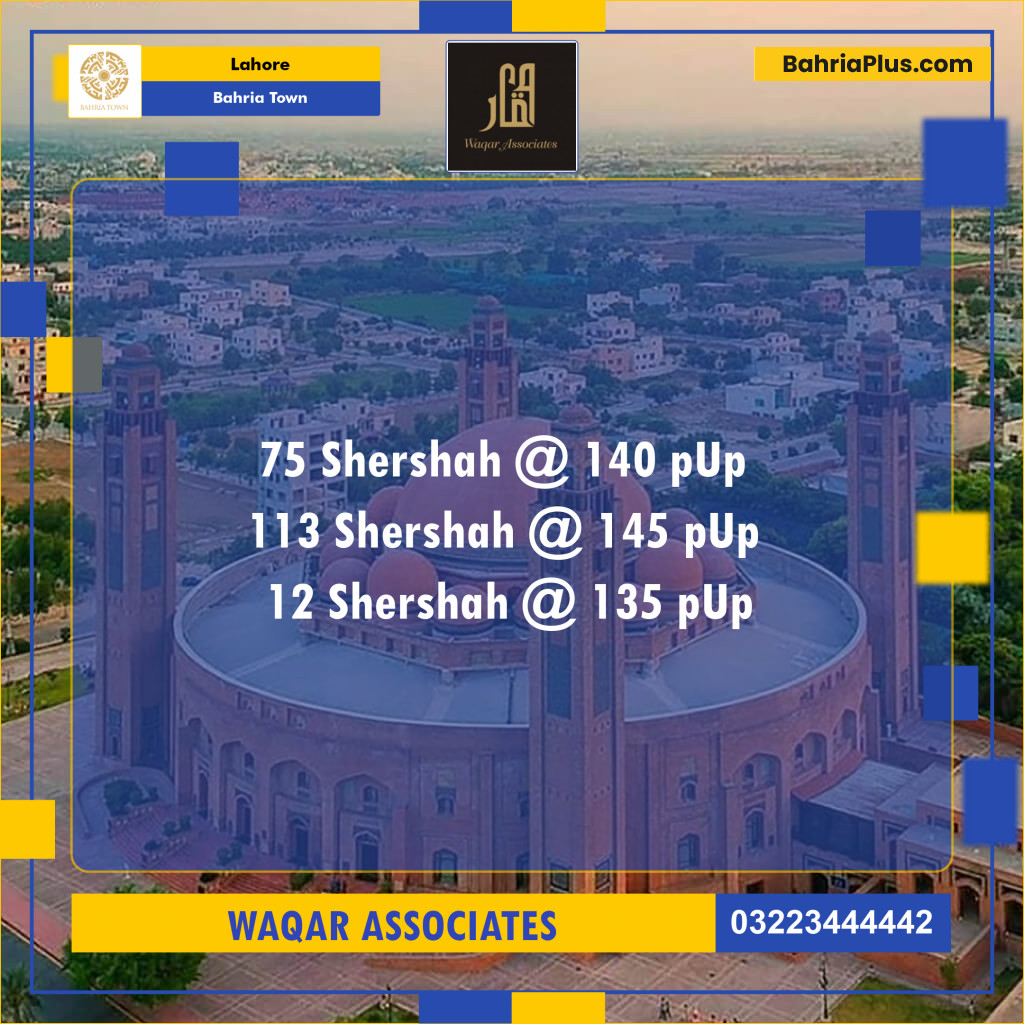 Residential Plot for Sale in Sector F - Shershah Block -  Bahria Town, Lahore - (BP-131108)