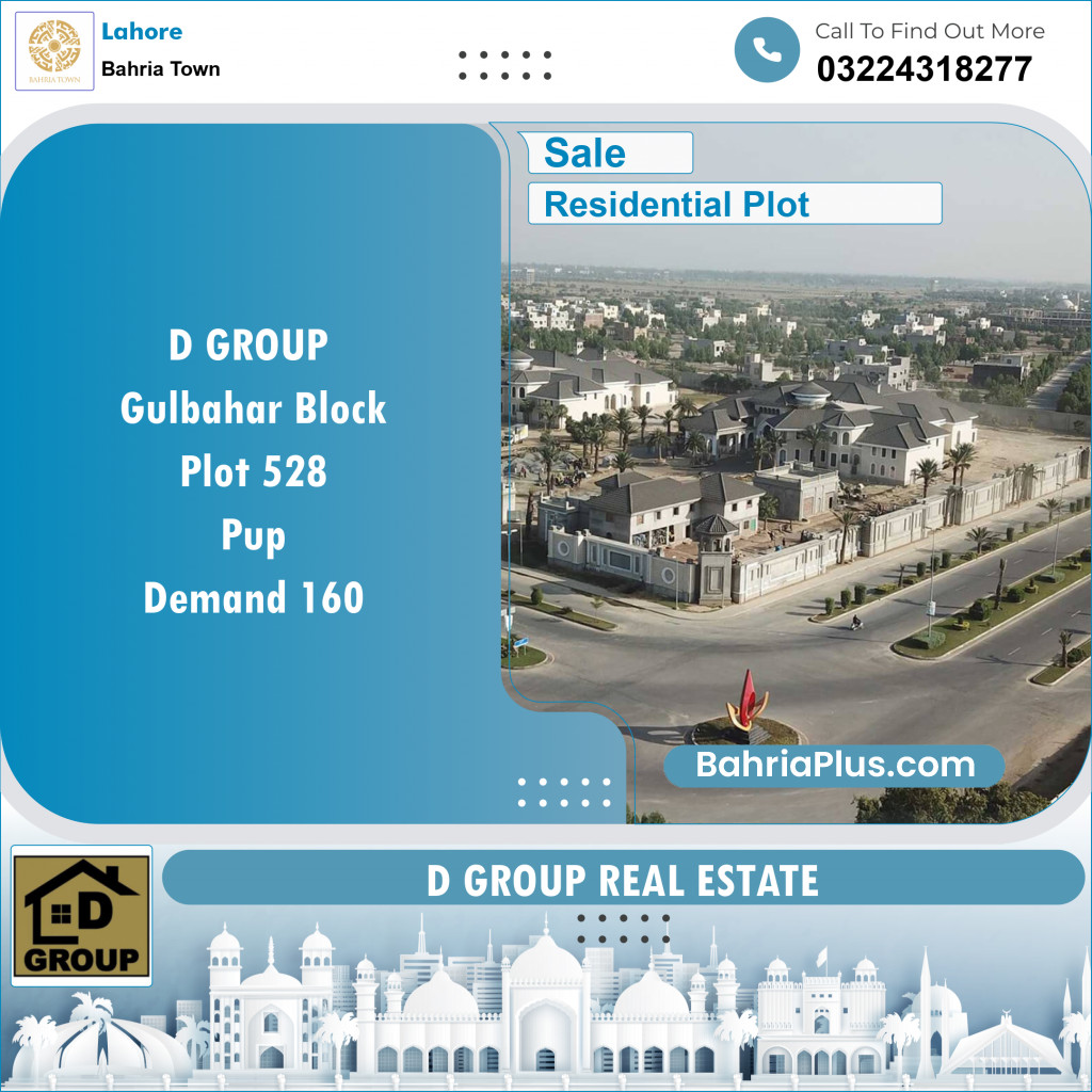 Residential Plot for Sale in Sector C - Gulbahar Block -  Bahria Town, Lahore - (BP-131110)
