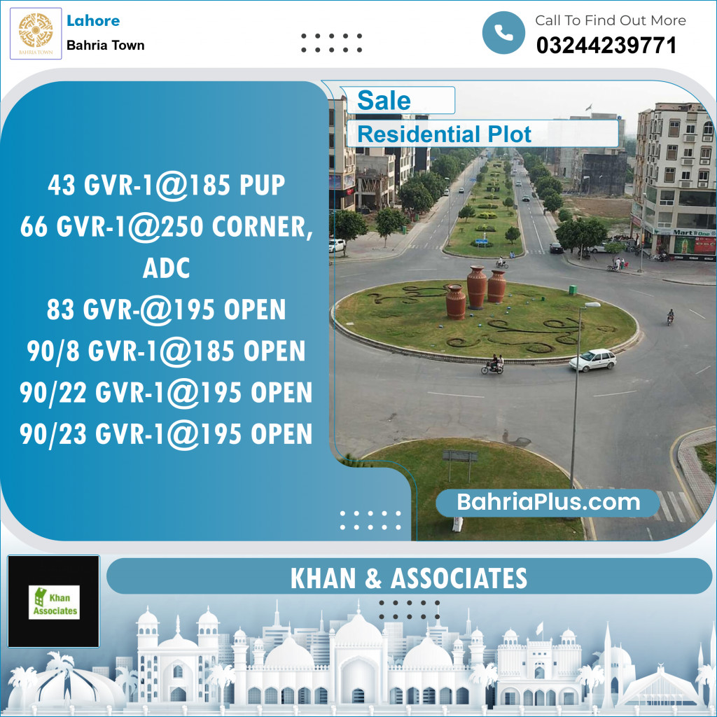 Residential Plot for Sale in Golf Phase 1 -  Bahria Town, Lahore - (BP-131113)