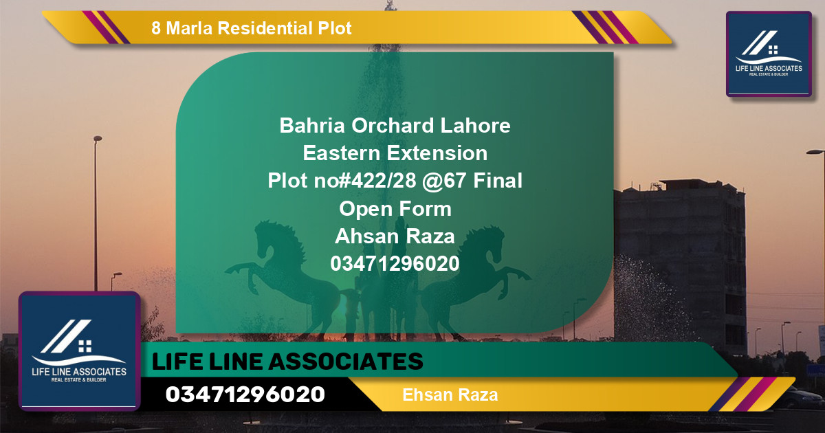 Residential Plot for Sale in Bahria Orchard, Lahore - (BP-131116)