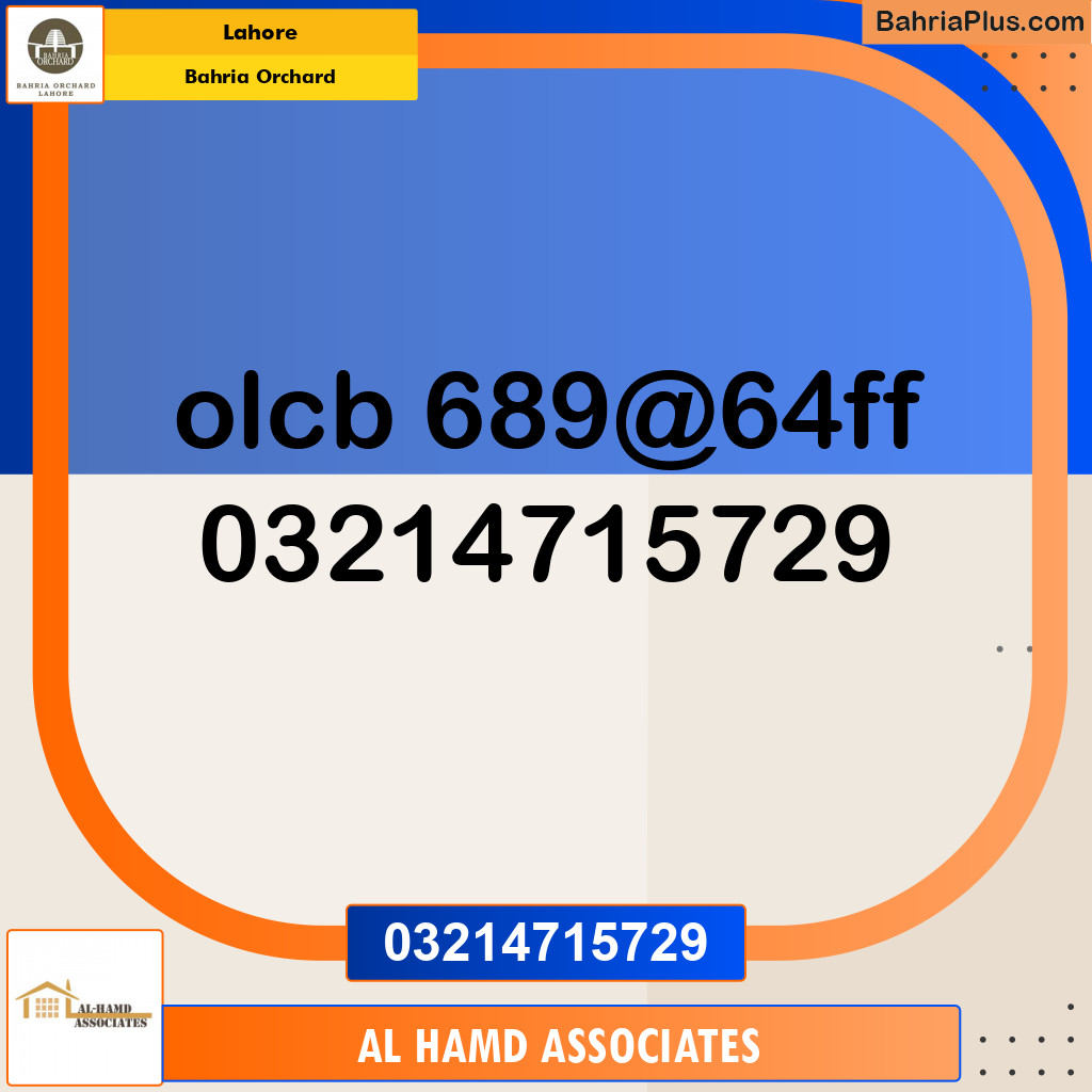 Residential Plot for Sale in OLC-B Block -  Bahria Orchard, Lahore - (BP-131213)