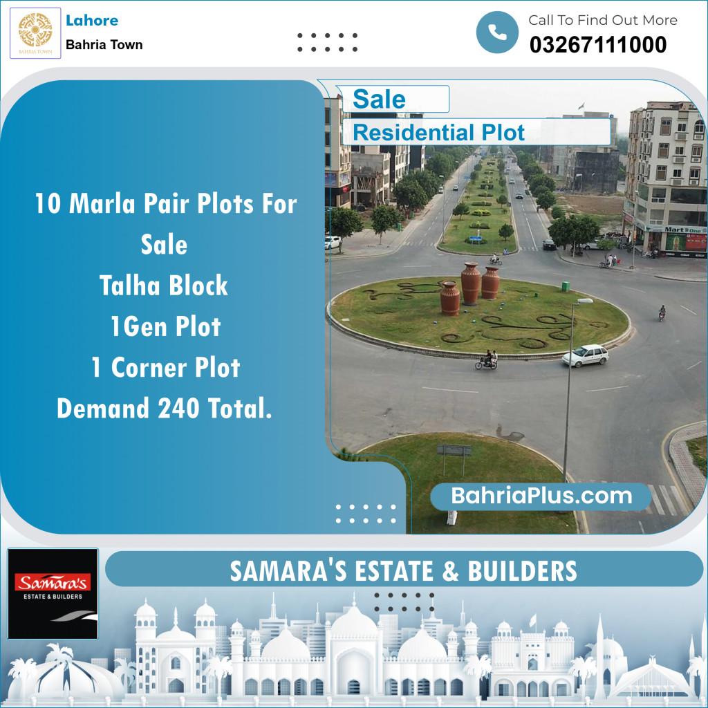 Residential Plot for Sale in Sector F - Talha Block -  Bahria Town, Lahore - (BP-131342)