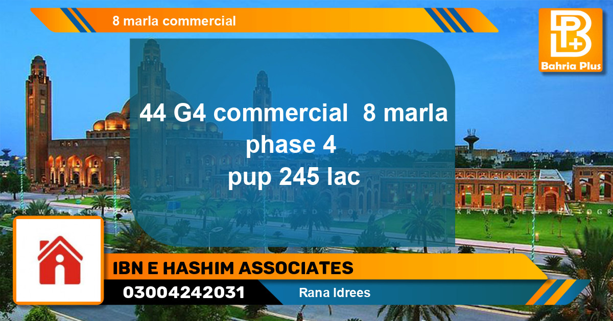 Commercial Plot for Sale in Phase 4 - G4 Commercial -  Bahria Orchard, Lahore - (BP-131380)