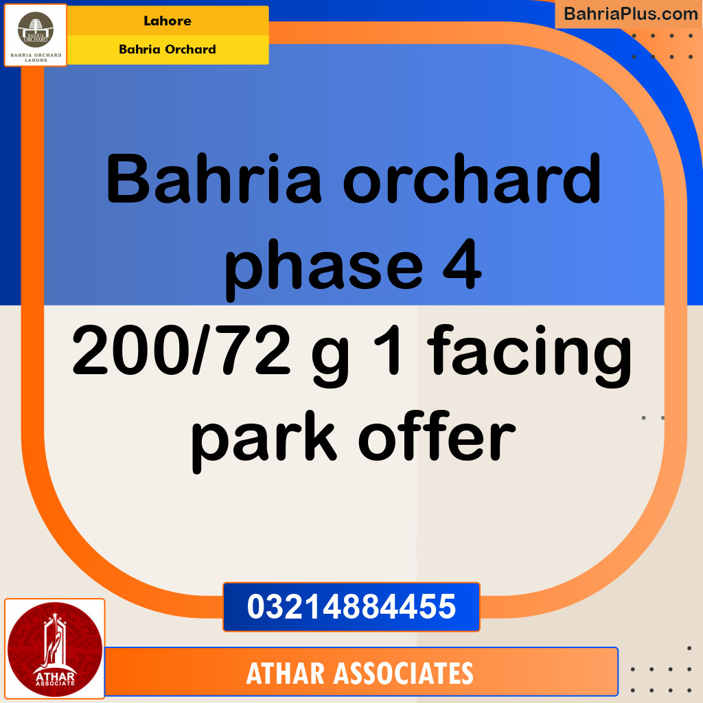 Residential Plot for Sale in Phase 4 - G1 Block -  Bahria Orchard, Lahore - (BP-131398)