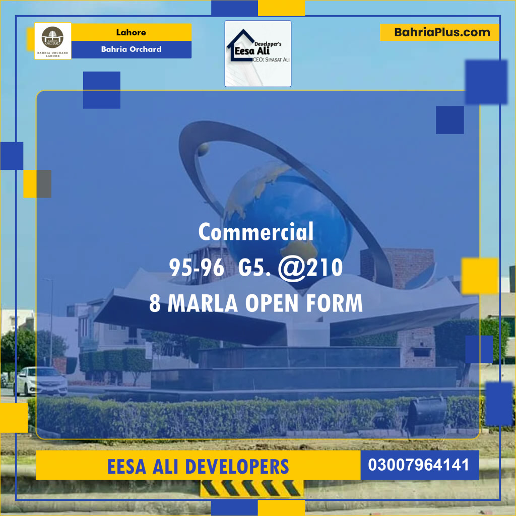 Commercial Plot for Sale in Bahria Orchard, Lahore - (BP-131400)