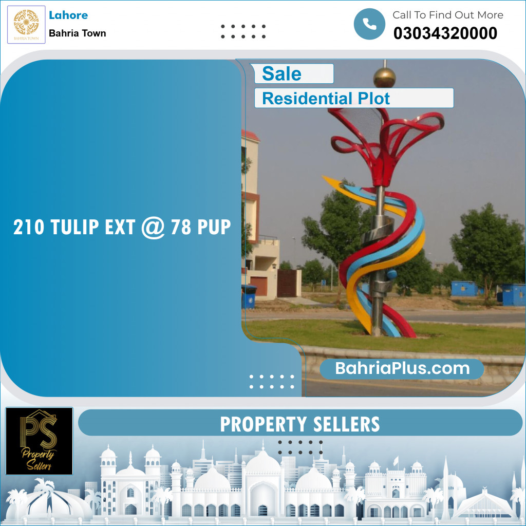 Residential Plot for Sale in Sector C - Tulip Ext. Block -  Bahria Town, Lahore - (BP-131427)