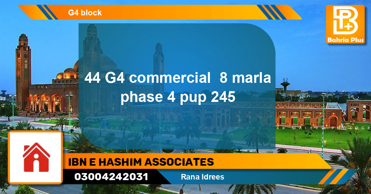 Residential Plot for Sale in Phase 4 - G4 Commercial -  Bahria Orchard, Lahore - (BP-131455)
