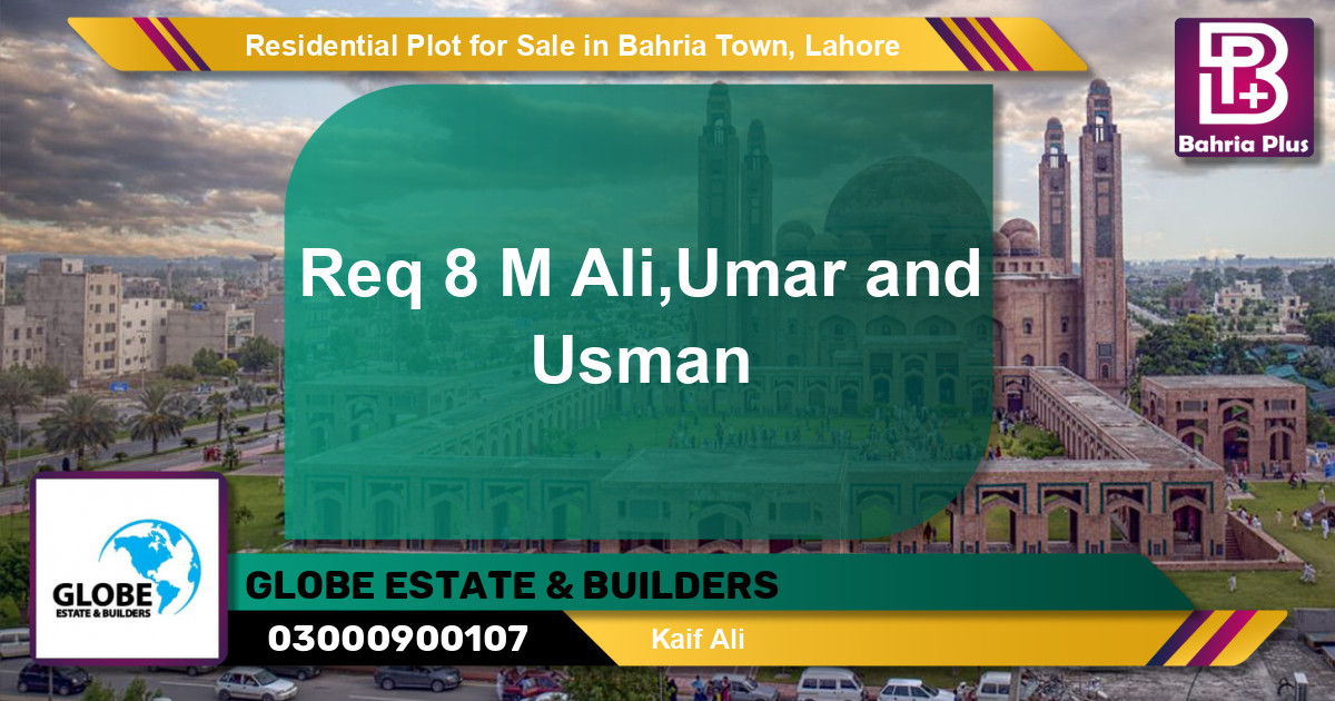 Residential Plot for Sale in Bahria Town, Lahore - (BP-131469)