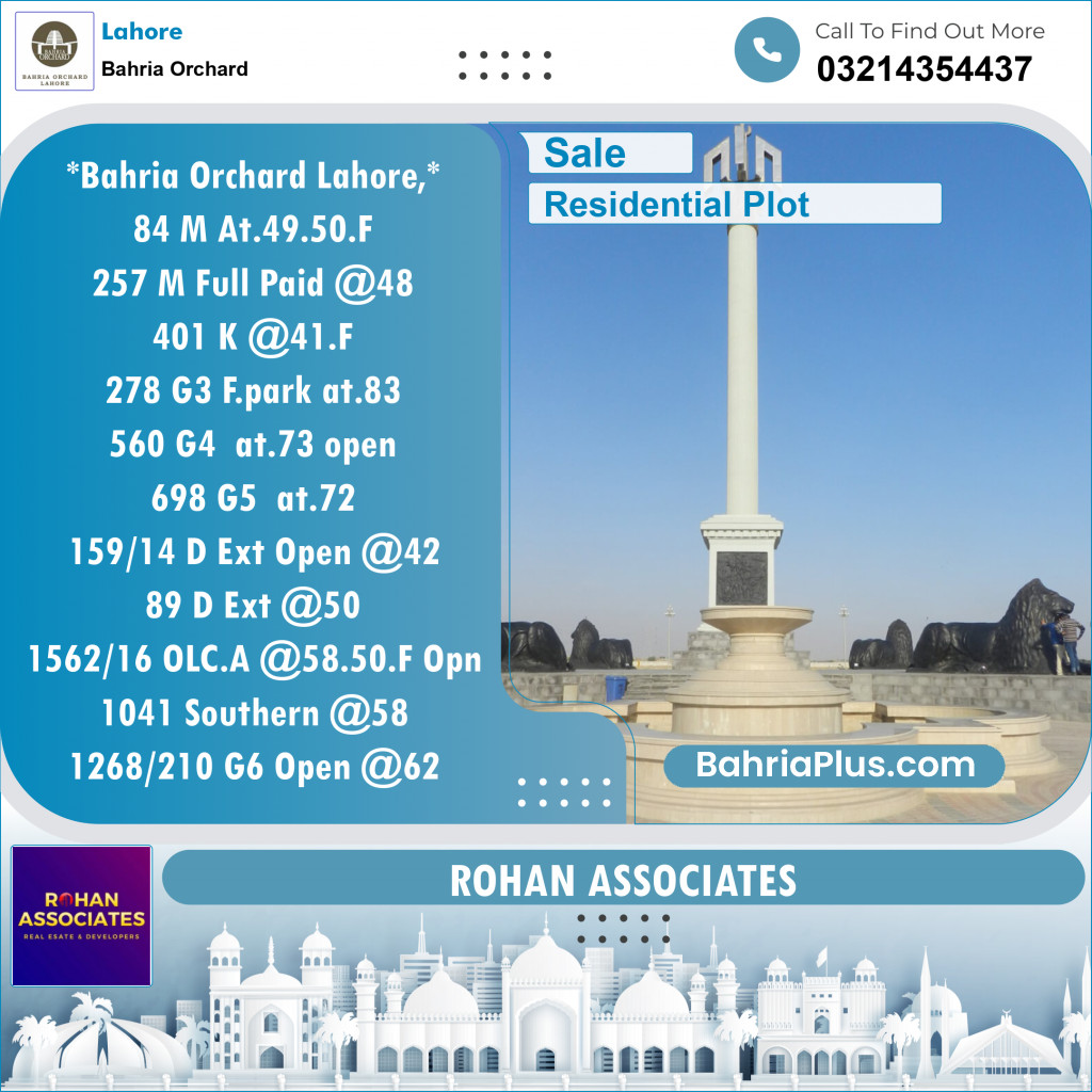 Residential Plot for Sale in Phase 2 - M Block -  Bahria Orchard, Lahore - (BP-131609)