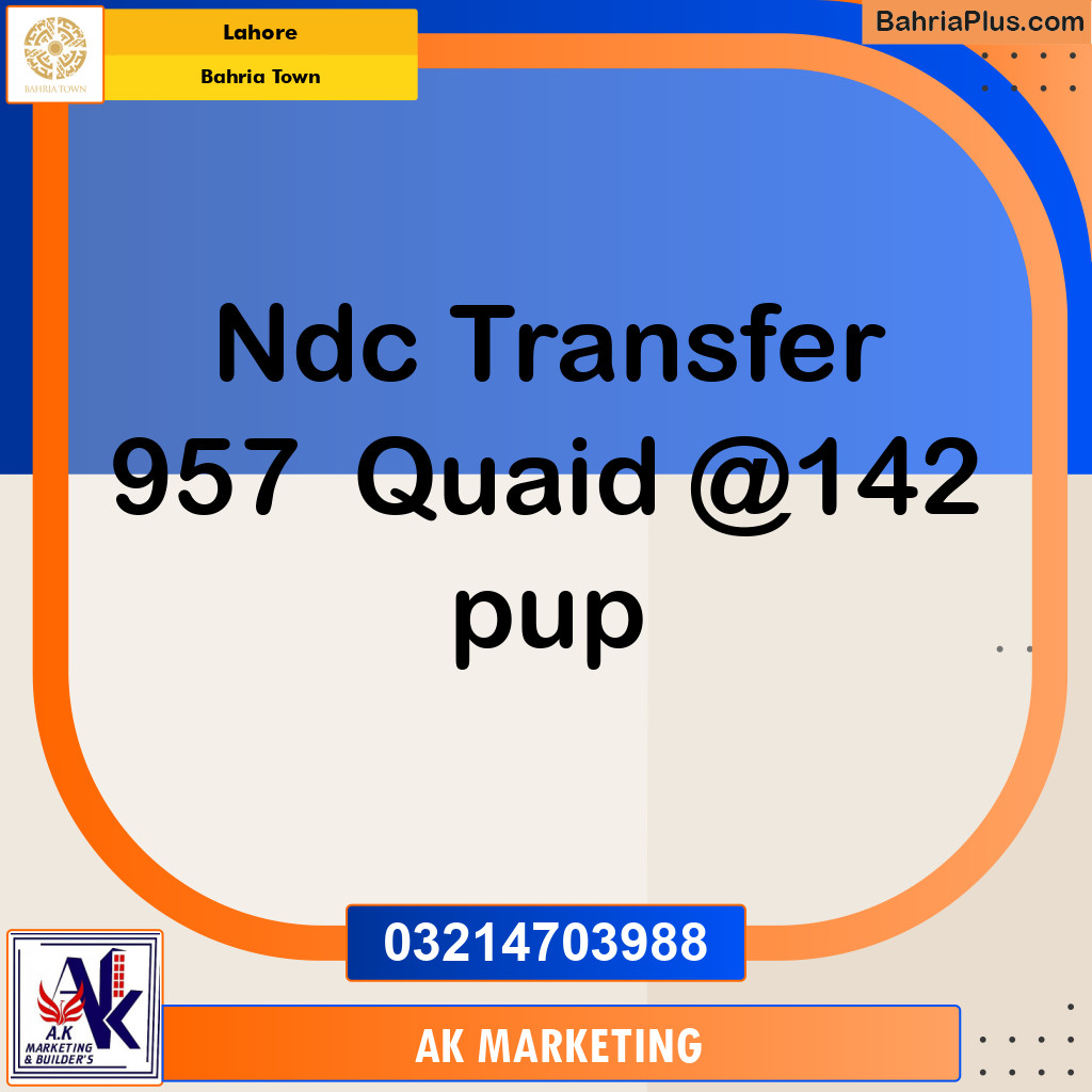 Residential Plot for Sale in Sector E - Quaid Block -  Bahria Town, Lahore - (BP-131670)