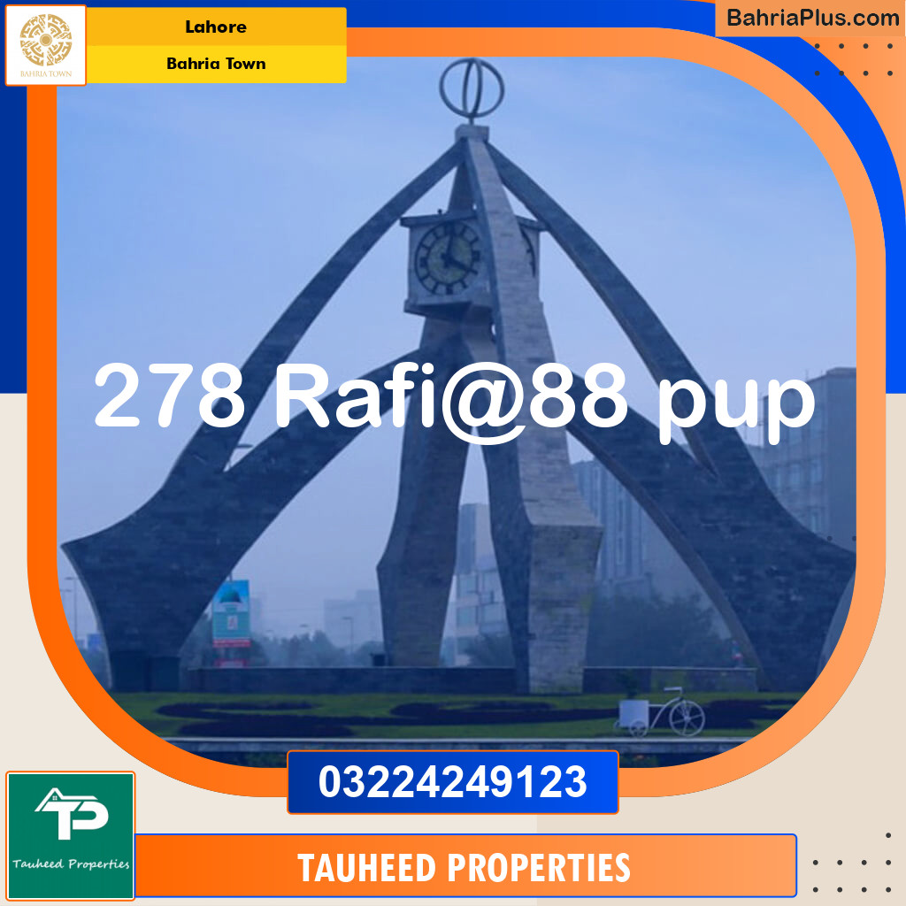 Residential Plot for Sale in Sector E - Rafi Block -  Bahria Town, Lahore - (BP-131686)