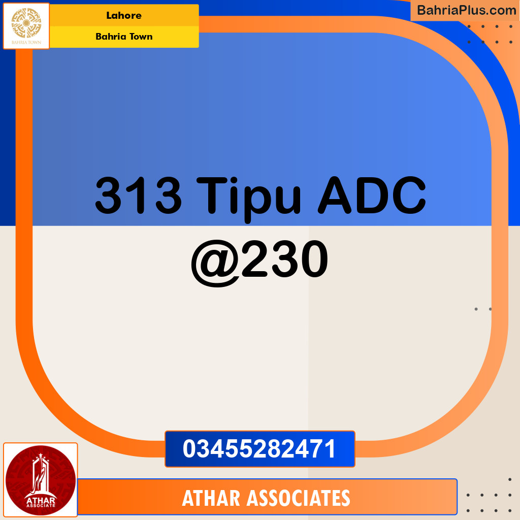 Residential Plot for Sale in Sector F - Tipu Sultan Block -  Bahria Town, Lahore - (BP-131803)