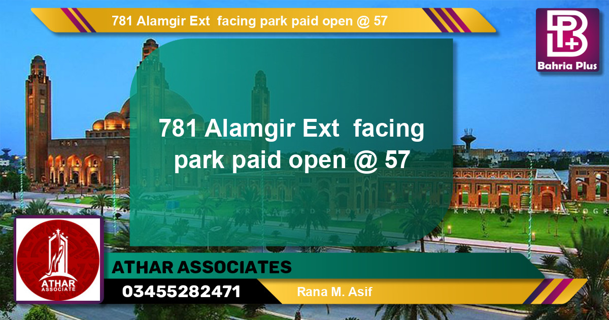 Residential Plot for Sale in Sector F - Alamgir Block -  Bahria Town, Lahore - (BP-131831)